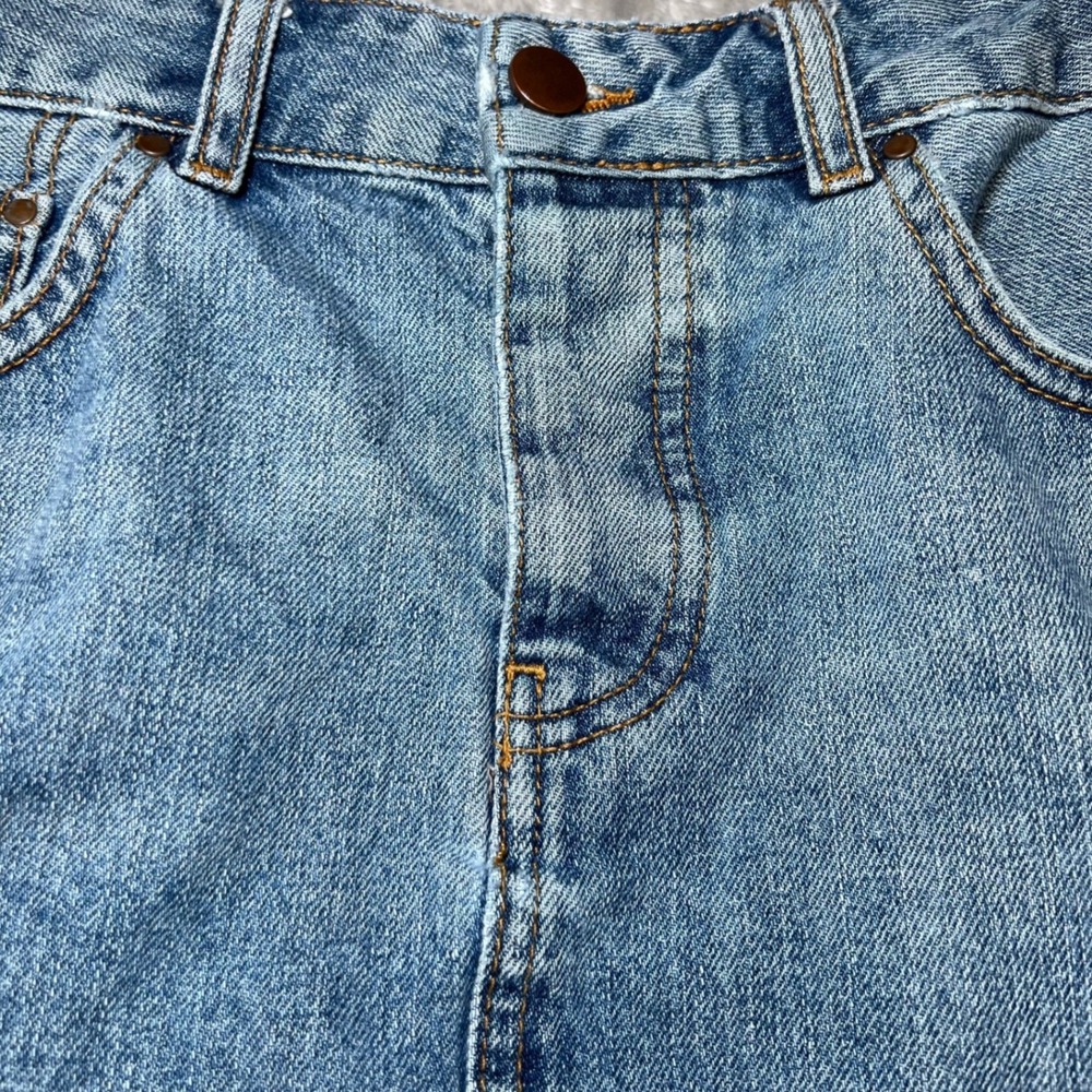 ASOS Womens Size 6 Denim Mini Skirt Blue Jean Raw Hem Casual Summer Festival - Picture 7 of 13